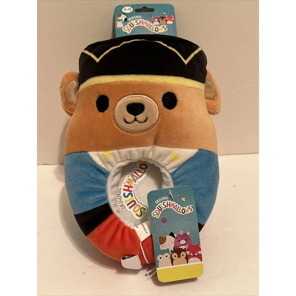 Squishmallows Baron the Bear Nutcracker Plush Slippers Kids Size 11/12 Multi